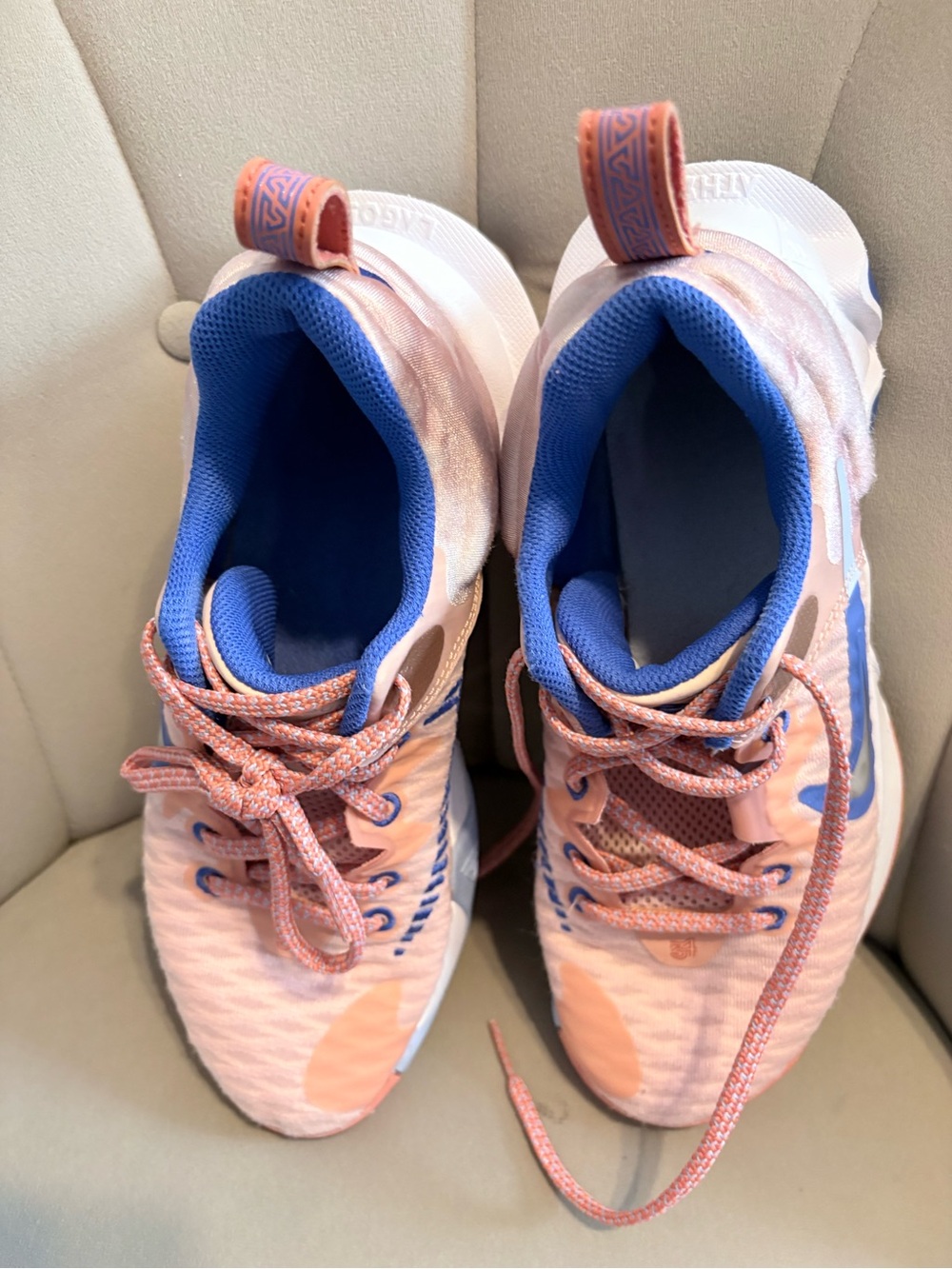Nike Kids Pink and Blue Athletic Sneakers